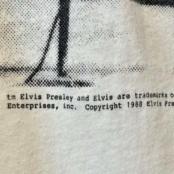 Vintage 1988 Elvis Presley Single Stitch Tee Shirt RARE (L) - Picture 3 of 5